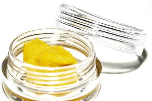 live resin batter (gram) glass cannabis concentrate display