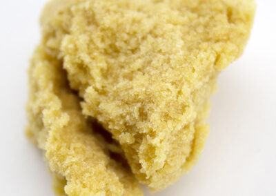 fake display cannabis crumble closeup